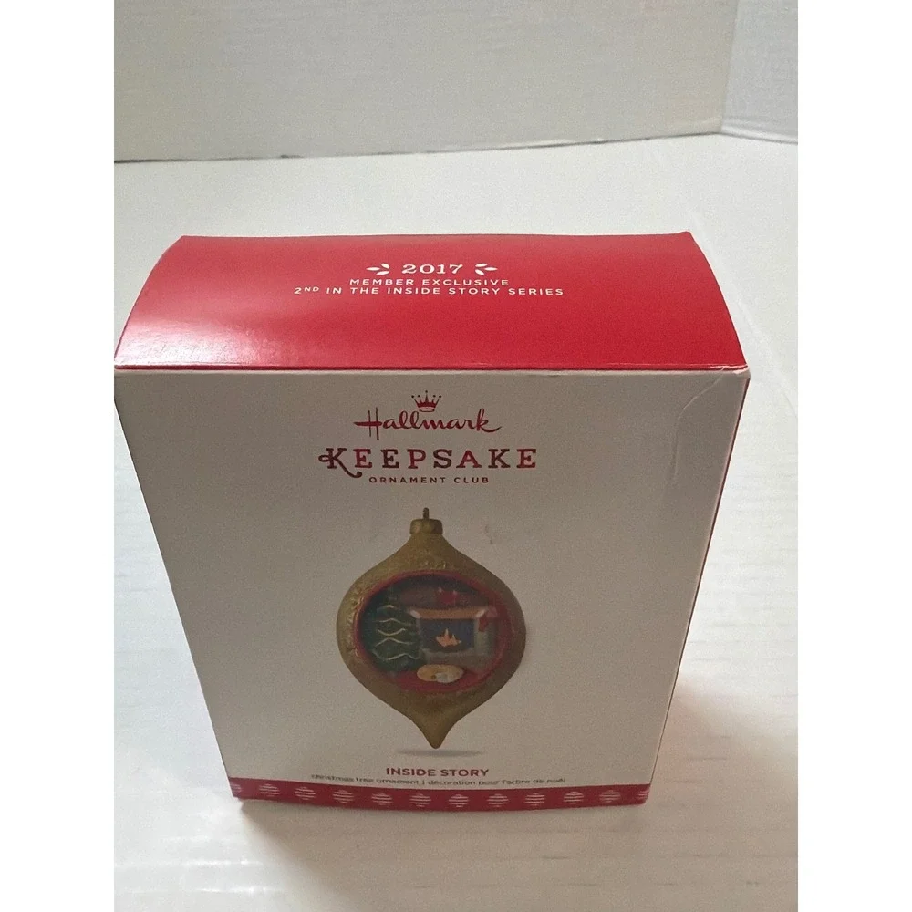 Hallmark Keepsake Inside Story 2017 Member Exclusive Ornament Gold QXC5018